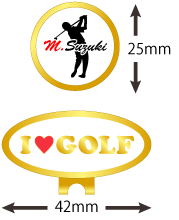 ゴルフマーカーのサイズ